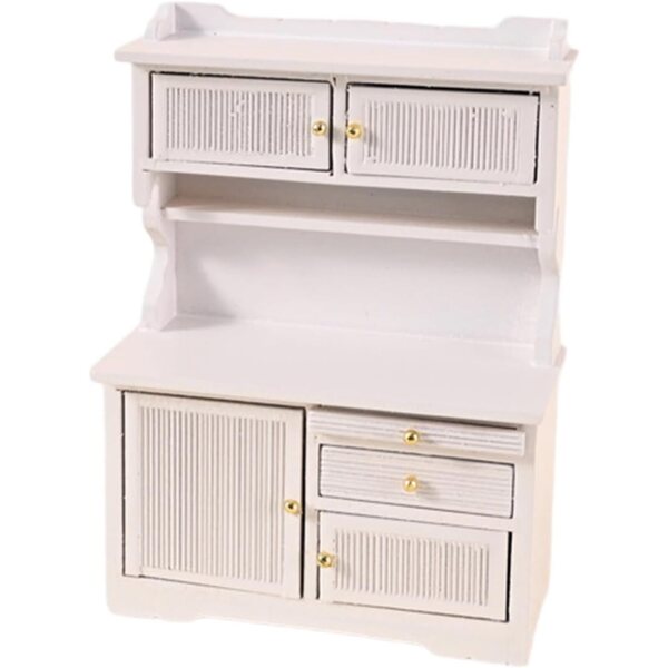 Antikes Miniatur-Sideboard aus Holz im Maßstab 1:12 für Puppenhäuser und zum Sammeln