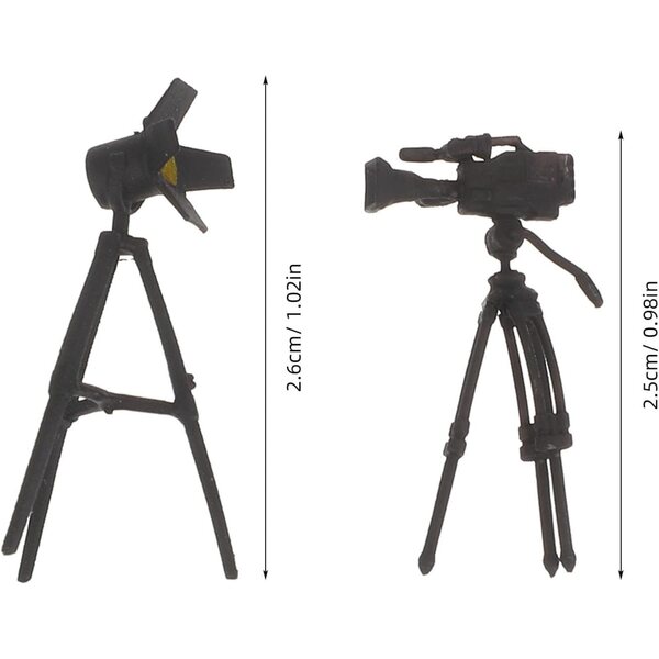 Miniaturstativ und Licht aus Harz für die Fotografie von Puppenhäusern und Mikrolandschaften