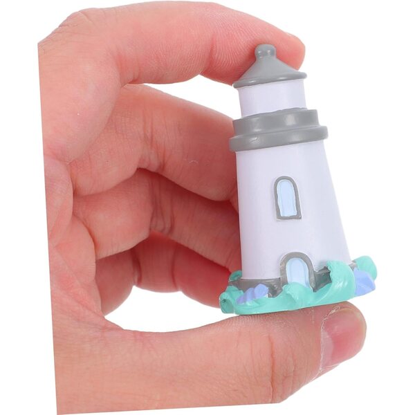 STOBAZA 4 mini figure di fari in resina - Decorazione da tavola nautica mediterranea