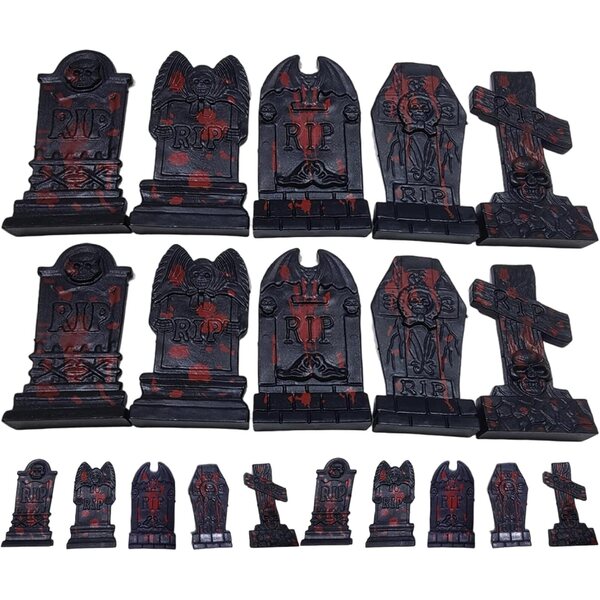 Halloween-Miniaturen: 20 Plastikgrabsteine für gruselige Partydekorationen