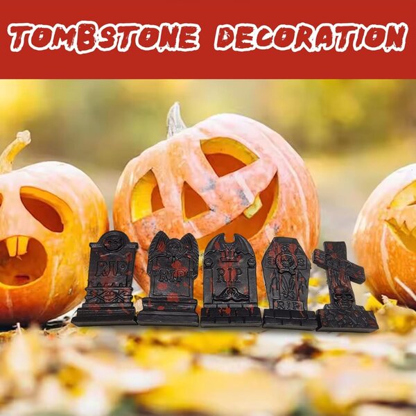 Halloween-Miniaturen: 20 Plastikgrabsteine für gruselige Partydekorationen