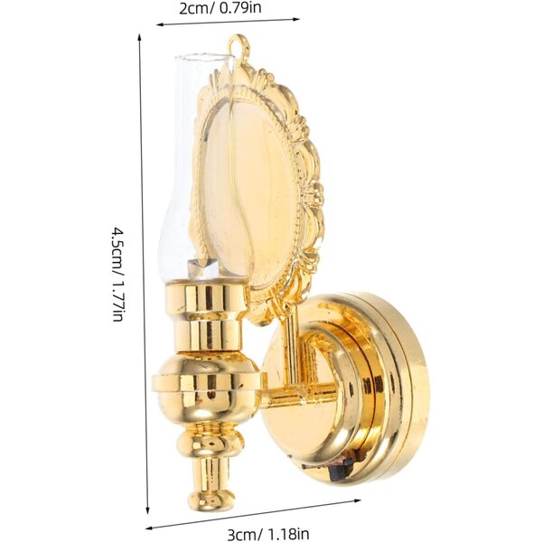 Miniatur-LED-Wandlampe für Puppenhäuser im europäischen Stil 1:12