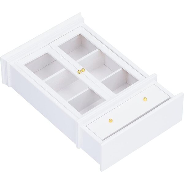 Armadio in Miniatura 1:12 in Legno Betulla per Casa delle Bambole 15x10x3,8 cm