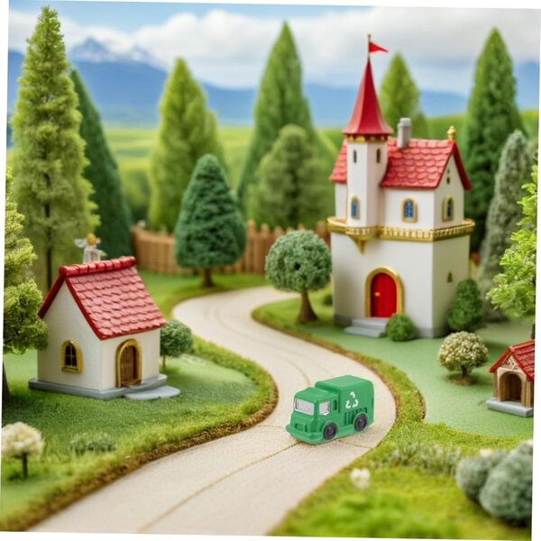 STOBAZA Miniatures 10 Stück Mini-Müllwagen-Modelle für Dekorationen