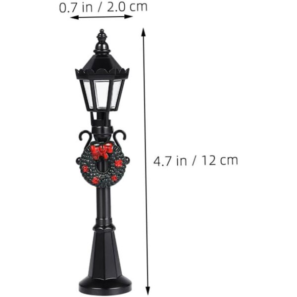 STOBAZA 12 Mini Lampioni in Metallo Nero, Miniature Stradali per Case delle Bambole 1:12