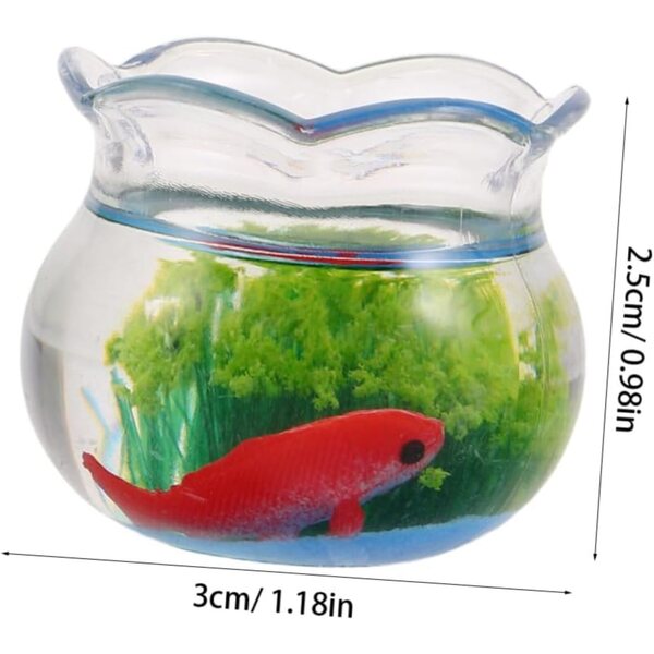STOBAZA 2 Mini Acquari in Plastica Miniatura per Case delle Bambole e Giardini