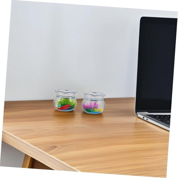 STOBAZA 2 Mini Acquari in Plastica Miniatura per Case delle Bambole e Giardini