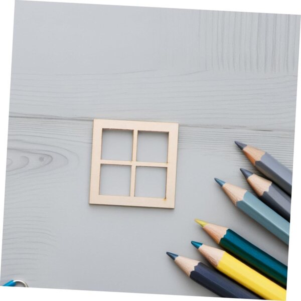 STOBAZA 24 Miniature finestre in legno per case delle bambole, accessori realistici