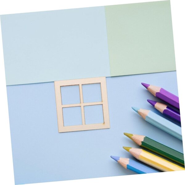 STOBAZA 24 Miniature finestre in legno per case delle bambole, accessori realistici