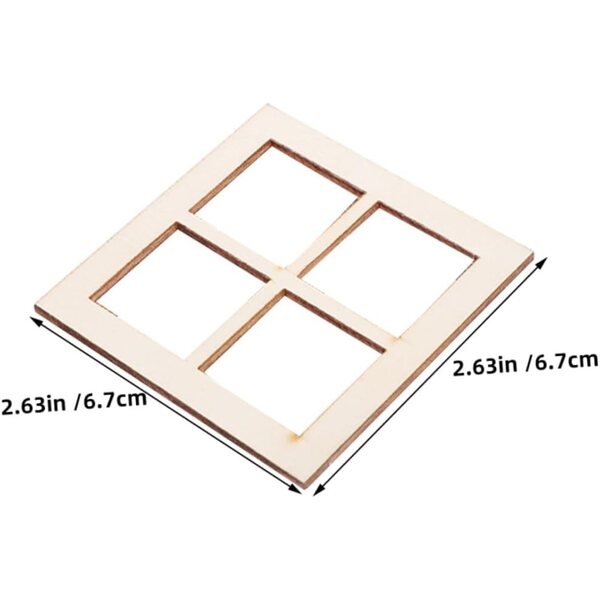 STOBAZA 24 Miniature finestre in legno per case delle bambole, accessori realistici