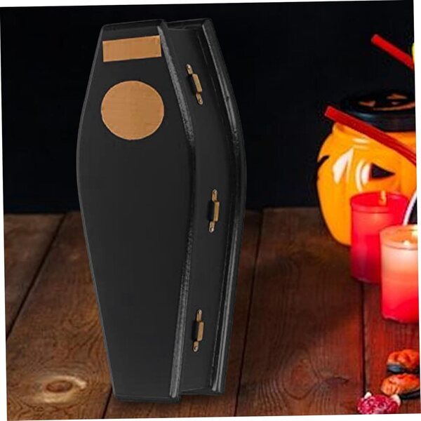 7" Mini-Sarg aus Holz mit Öffnung und seitlichen Griffen für Dioramen und Halloween