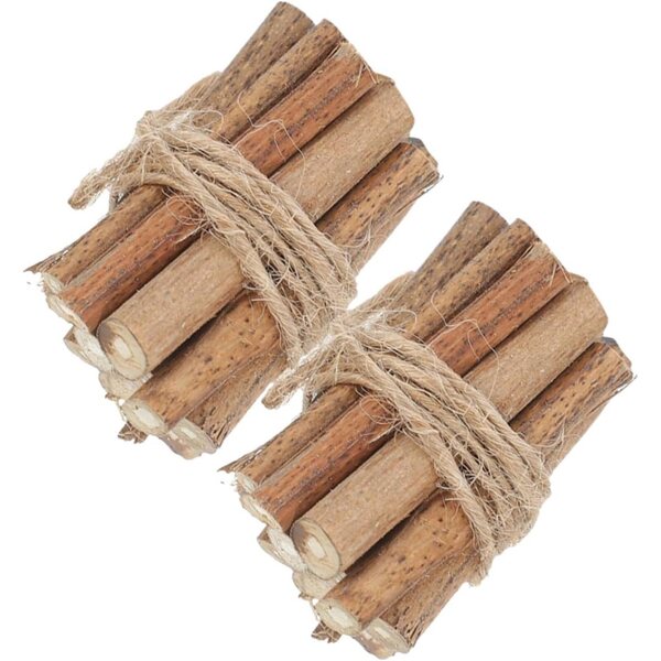 Ibasence Khaki Mini-Brennholzdekoration 2 Stück für Puppenhäuser und Miniaturen