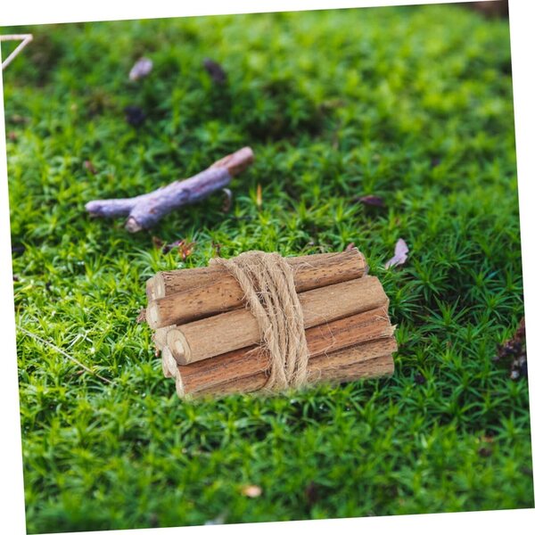 Ibasence Khaki Mini-Brennholzdekoration 2 Stück für Puppenhäuser und Miniaturen