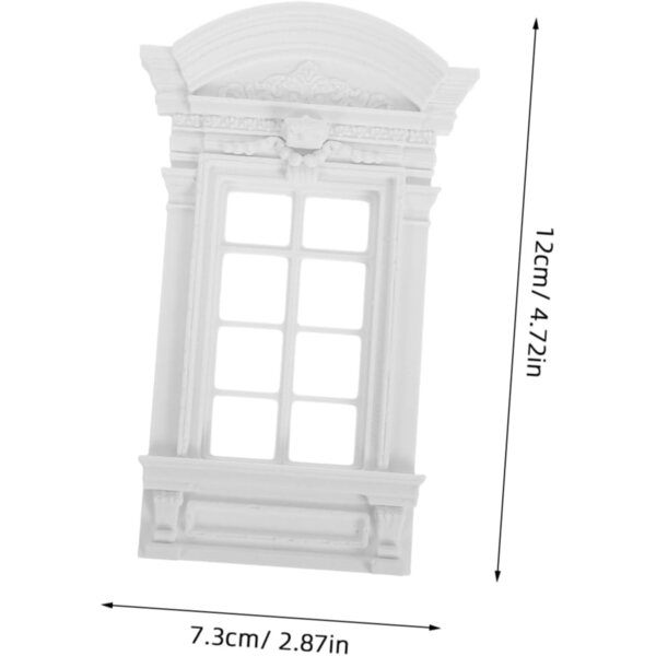 Finestra in plastica per casa delle bambole con colonne romane - Set completo DIY miniatura