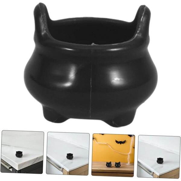 STOBAZA 32 Mini Kessel Nero in Plastica per Halloween e Decorazioni casa delle bambole