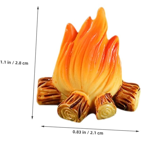 STOBAZA Set 7 Modellini di Falò in Miniatura in Resina per Decorazioni Casa delle Bambole