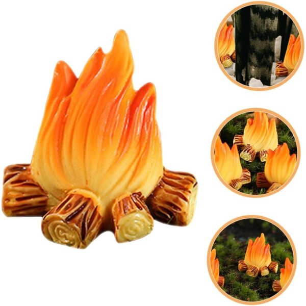 STOBAZA Set 7 Modellini di Falò in Miniatura in Resina per Decorazioni Casa delle Bambole