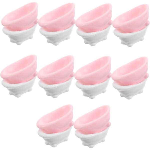 20 Miniature Vasche da Bagno in Plastica per Case delle Bambole e Decorazioni