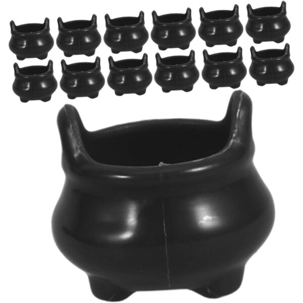 30 Mini-Kessel neri per Halloween, mini decorazioni e accessori creativi