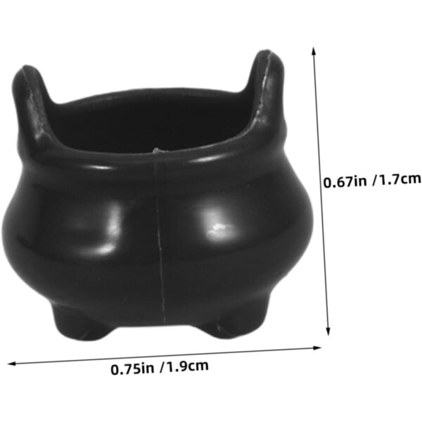 30 schwarze Mini-Kessel für Halloween, Mini-Dekorationen und kreative Accessoires