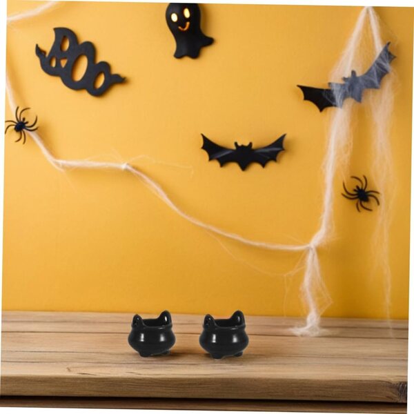 30 schwarze Mini-Kessel für Halloween, Mini-Dekorationen und kreative Accessoires