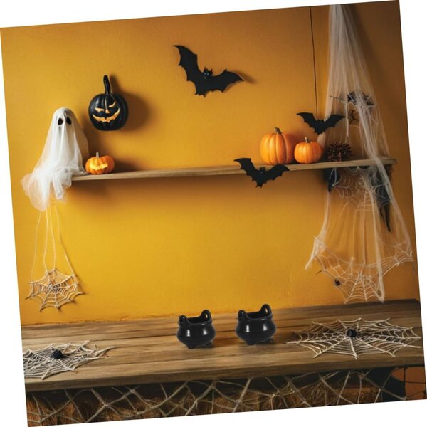 30 schwarze Mini-Kessel für Halloween, Mini-Dekorationen und kreative Accessoires