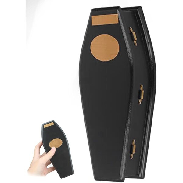 Offener Mini-Sarg aus Holz, 17,6 cm, für Halloween- und Puppenhausdekorationen