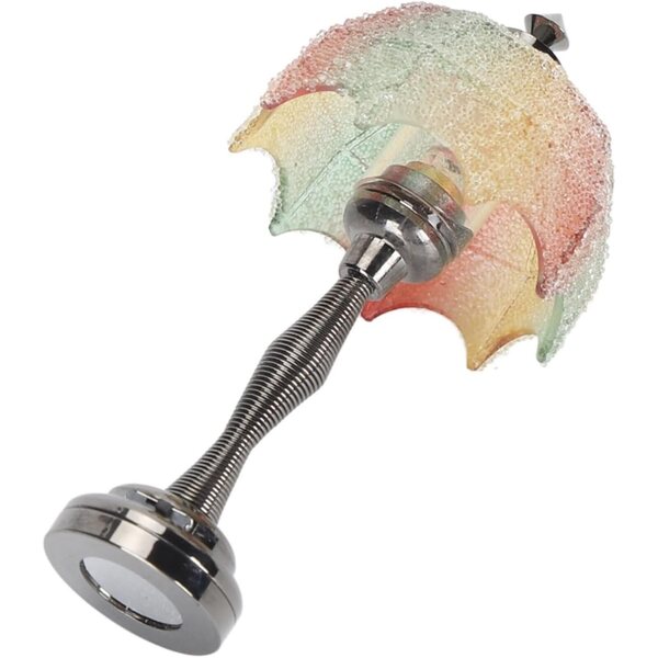 Mini-LED-Stehlampe für Puppenhäuser im Maßstab 1:12 mit Lampenschirm aus farbigen Partikeln