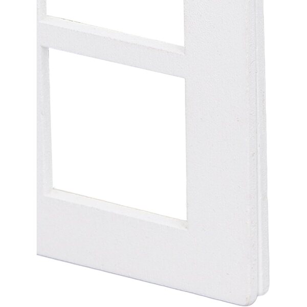 Miniatur-Bogenfenster aus weißem Holz für Häuser 1:12 – Set mit 6 Stück