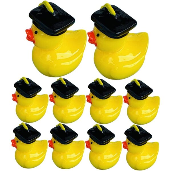 10 Miniaturetchen in Resina con Cappellino per Decorazioni Casa e Progetti Creativi
