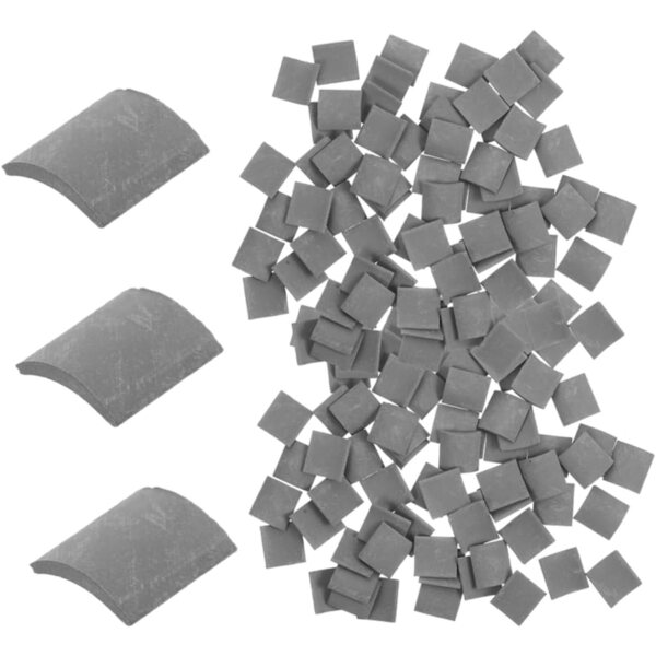 ibasnice Set 120 Miniature Tegole in Argilla Realistiche per Modellismo e Diorami