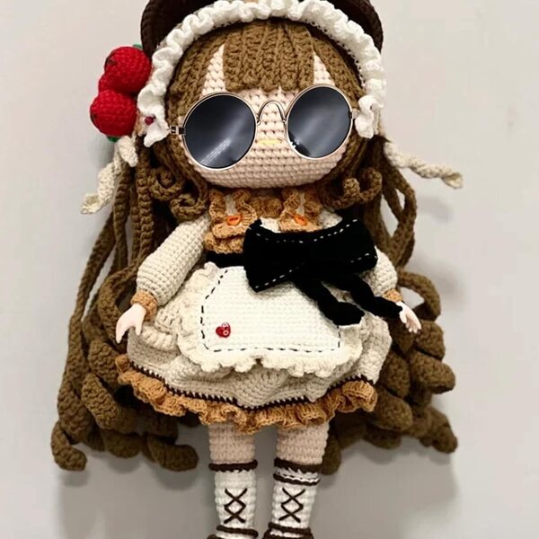5 Paia Occhiali Retro in Metallo Mini per Bambole, Cosplay e Decorazioni DIY