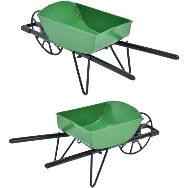 Carriola Miniatura 1:12 in Metallo per Casa delle Bambole, Accessorio Giardino
