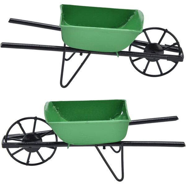 Carriola Miniatura 1:12 in Metallo per Casa delle Bambole, Accessorio Giardino