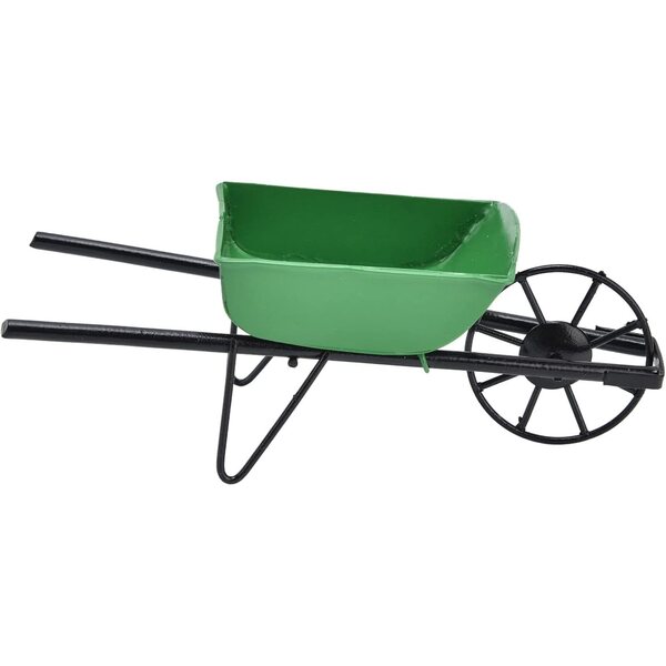 Carriola Miniatura 1:12 in Metallo per Casa delle Bambole, Accessorio Giardino
