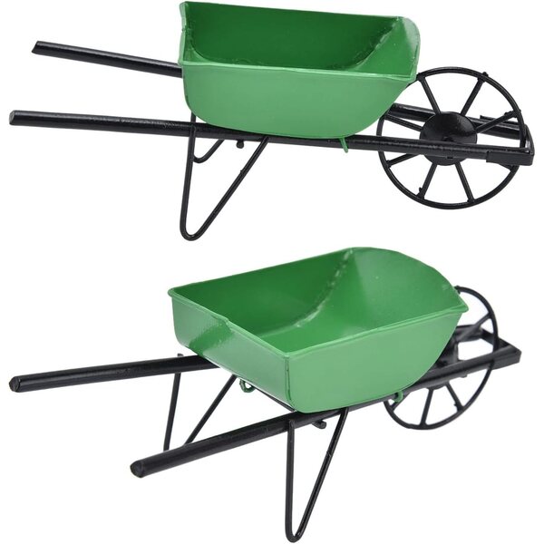 Carriola Miniatura 1:12 in Metallo per Casa delle Bambole, Accessorio Giardino