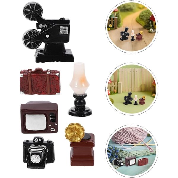 STOBAZA Set 30 Miniature Elettrodomestici Vintage in Resina per Decorazioni Casa
