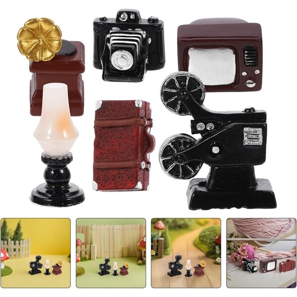 STOBAZA Set 30 Miniature Elettrodomestici Vintage in Resina per Decorazioni Casa