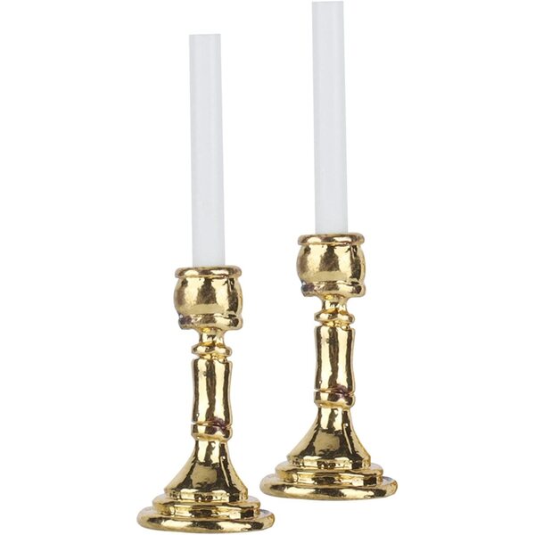 Candelieri Miniatura in Metallo 1:12 per Casa delle Bambole - Set 2 Pezzi