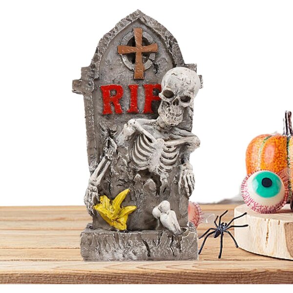 Halloween Miniatur Grabsteine in Harz – Decorazione Horror per Festa e Casa