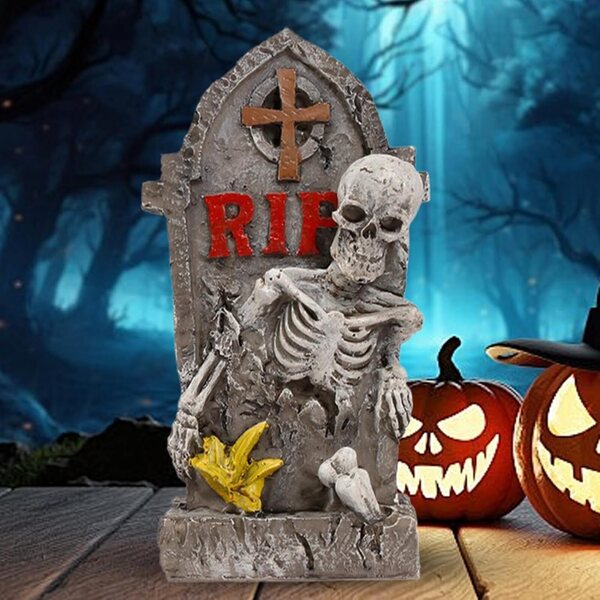 Halloween Miniatur Grabsteine in Harz – Decorazione Horror per Festa e Casa
