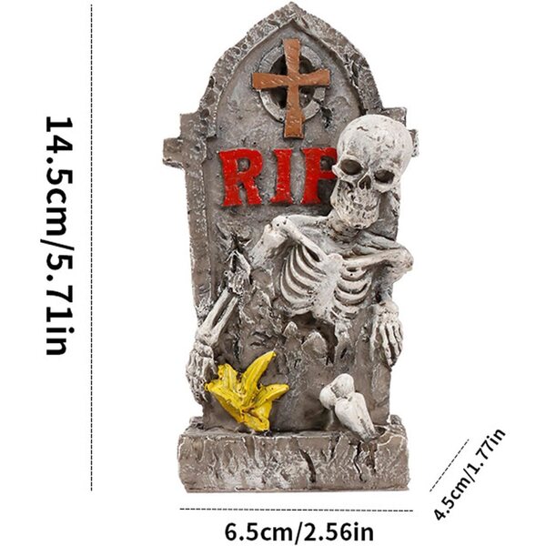 Halloween Miniatur Grabsteine in Harz – Decorazione Horror per Festa e Casa