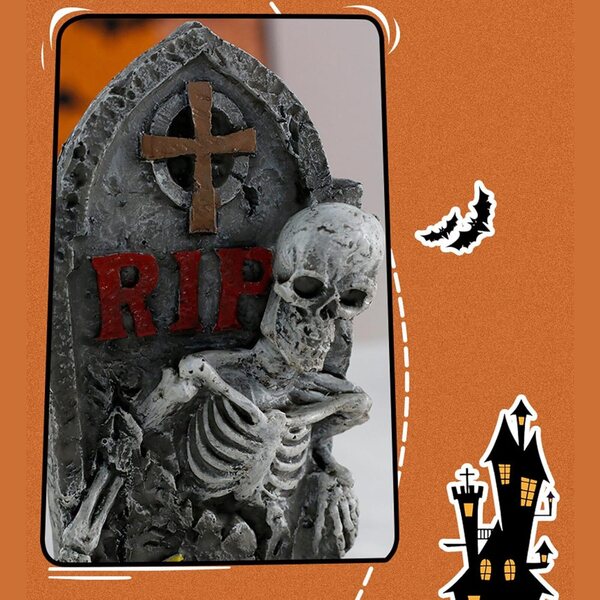 Halloween Miniatur Grabsteine in Harz – Decorazione Horror per Festa e Casa