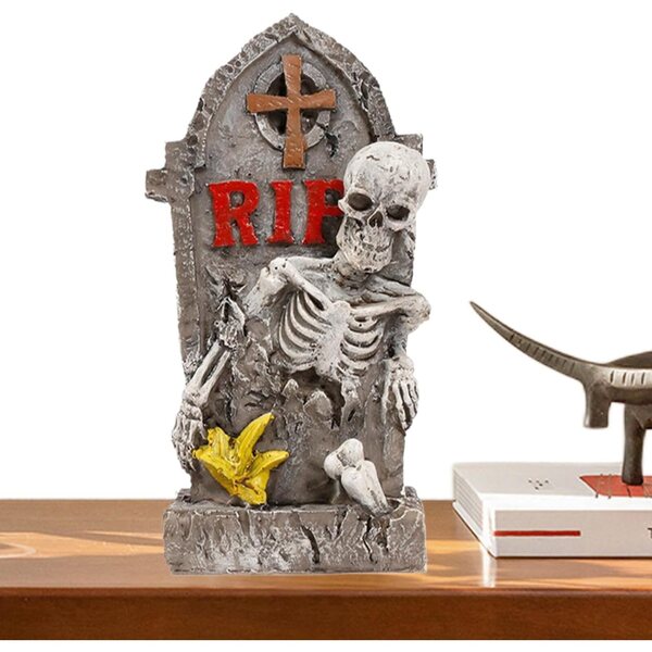 Halloween Miniatur Grabsteine in Harz – Decorazione Horror per Festa e Casa