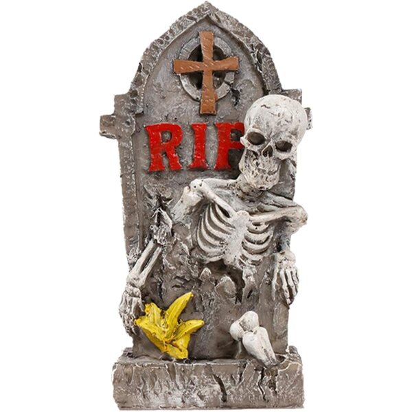Halloween Miniatur Grabstein Figur in Harz – Dekorazione gotica per feste e casa