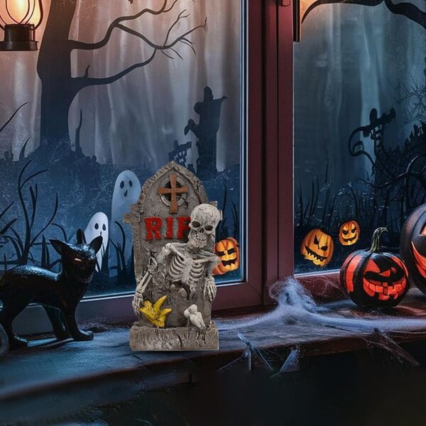 Halloween Miniatur Grabstein aus Resin | Horror-Dekoration für Zuhause und Party