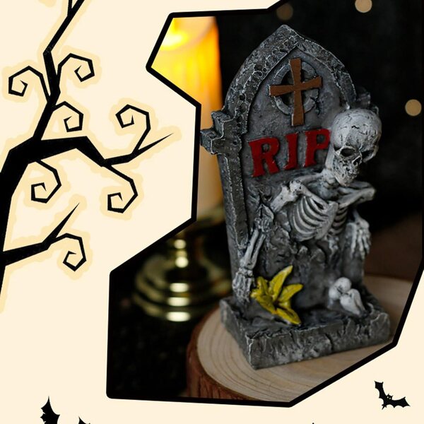 Halloween Miniatur Grabstein aus Resin | Horror-Dekoration für Zuhause und Party