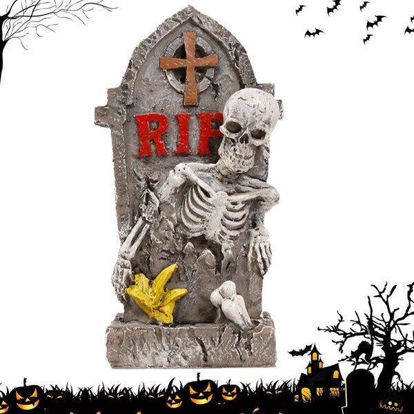 Halloween Miniatur Grabstein aus Resin | Horror-Dekoration für Zuhause und Party