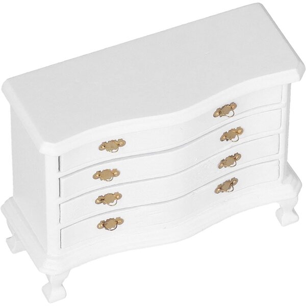 Comodino in legno miniatura 1:12 per casa delle bambole - decorazione realistica