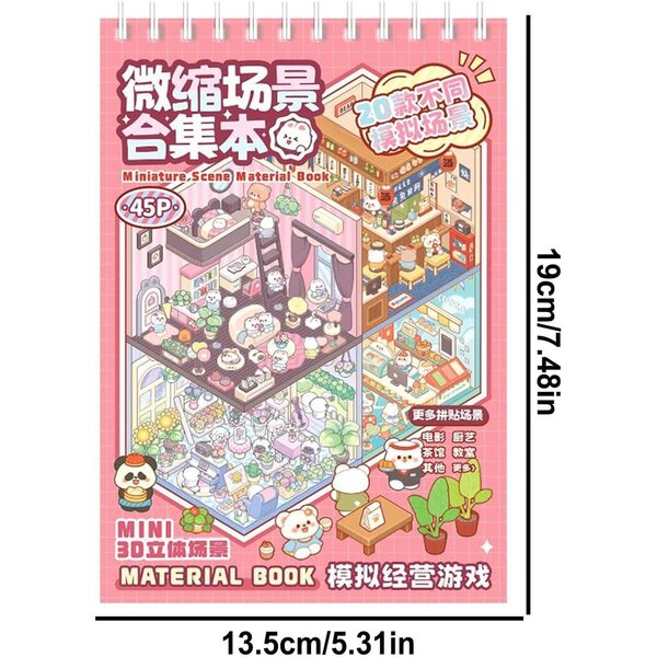 Adesivi Miniature Riutilizzabili per Design Casa su Cover e Tablet 19x13,5 cm